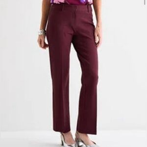 NWT Amazon Essentials Women's Burgundy Pants 32”x34”